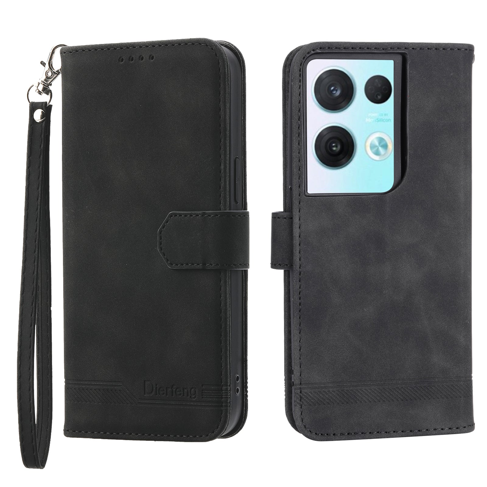 DIERFENG DF-03 Phone Leather Case for Oppo Reno8 5G (Global Version) Stand Lines Imprinted Wallet Phone Cover DIERFENG DF-03 Phone Leather Case for Oppo Reno8 5G (Global Version) Stand Lines Imprinted Wallet Phone Cover